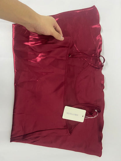 ARBUYYSISTER Sleepwear for Women Full Slip Under Mini Spaghetti Strap Dress Silk Satin Nightgowns