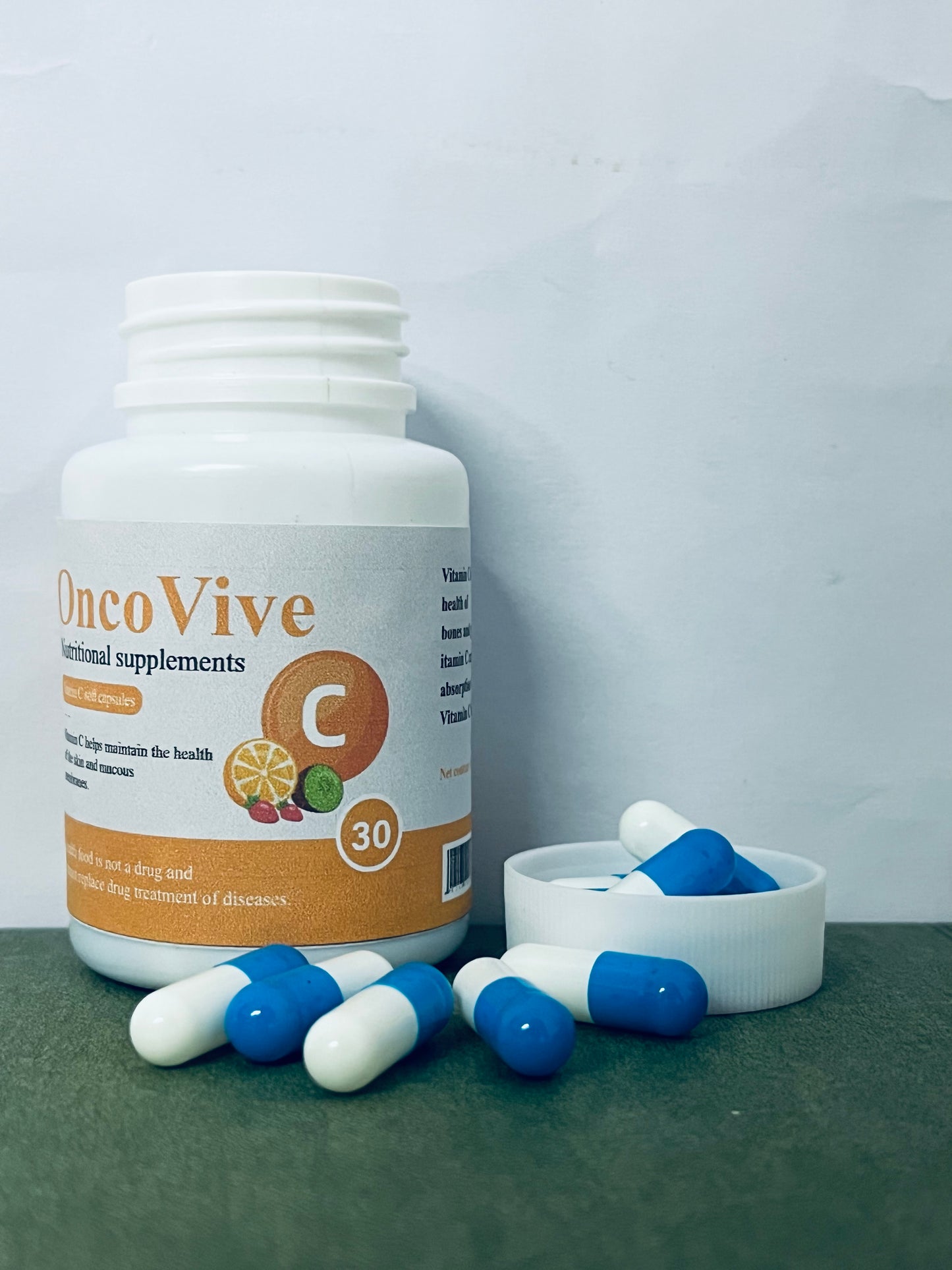 OncoVive Vitamin C Soft Capsules, Nutritional Supplements for Skin and Mucous Membrane Health