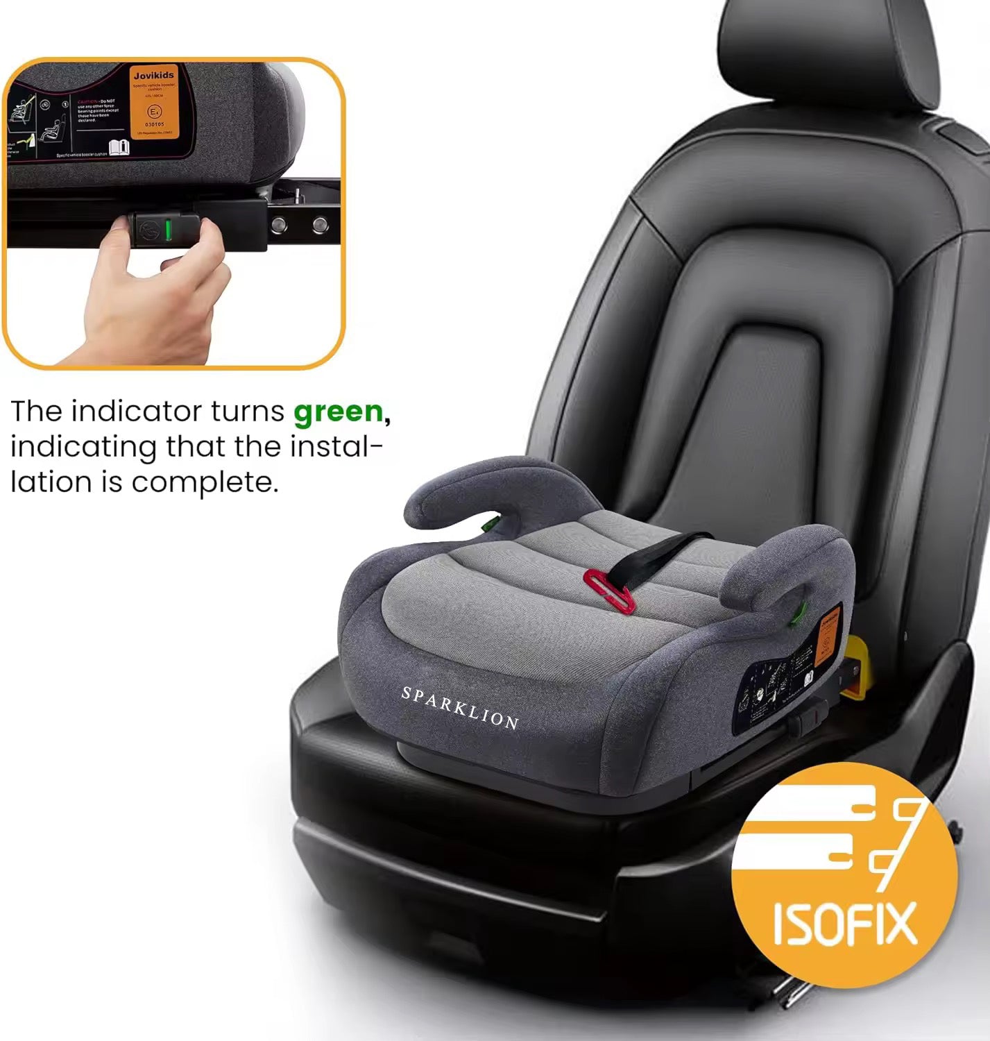 SPARKLION Children's car seats High Quality Lightweight Travel Seat Booster With ISOFIX ECE R129