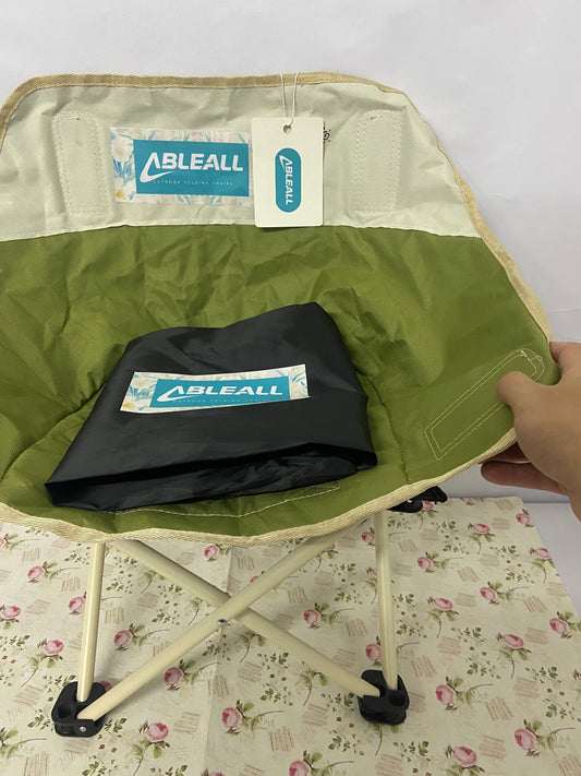 ABLEALL Compact Camping Chairs Portable Folding for Outside with Carry Bag Lightweight Moon Chairs for Travel Picnic Hiking Beach Fishing