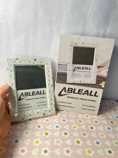 ABLEALL Beautiful stars 5x7 inch Picture Frame for Wall Hanging or Tabletop Poster Frame Display, Square Wood Wall Gallery Photo Frame