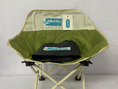 ABLEALL Compact Camping Chairs Portable Folding for Outside with Carry Bag Lightweight Moon Chairs for Travel Picnic Hiking Beach Fishing