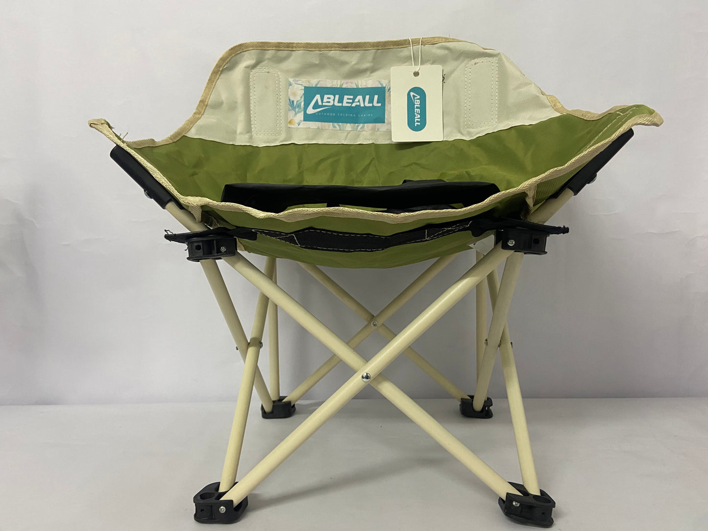ABLEALL Compact Camping Chairs Portable Folding for Outside with Carry Bag Lightweight Moon Chairs for Travel Picnic Hiking Beach Fishing