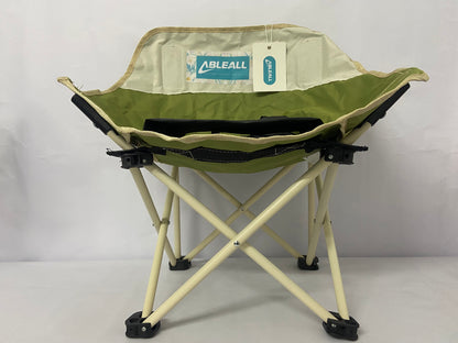 ABLEALL Compact Camping Chairs Portable Folding for Outside with Carry Bag Lightweight Moon Chairs for Travel Picnic Hiking Beach Fishing