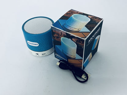 ABOUTIGER Portable Mini Speaker, Super Bass Stereo Rechargeable Speaker with LED Lights