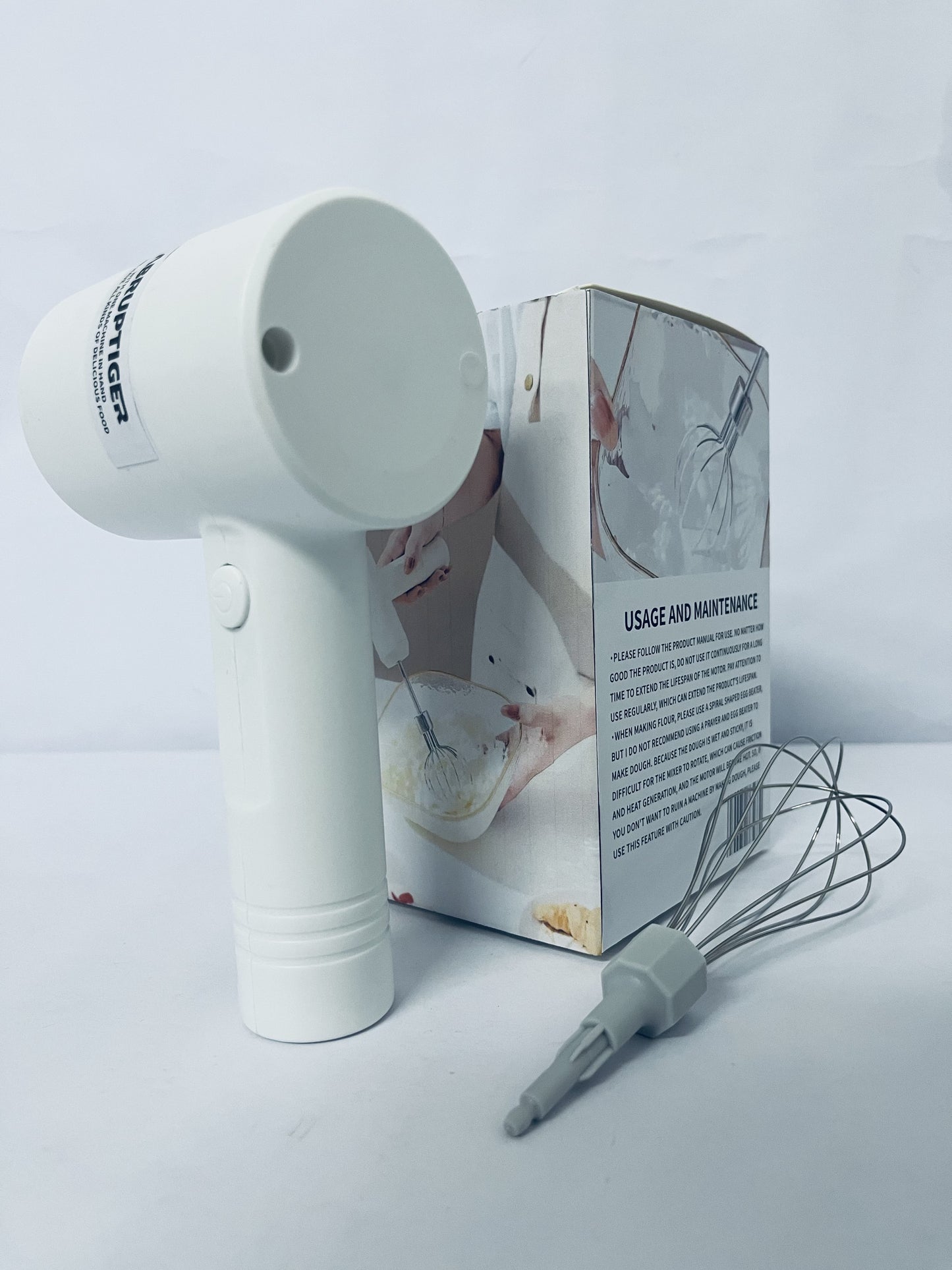 ABRUPTIGER Electric egg beaters Electric Egg Mixer High Power Handheld Frother for Milk Baking Sleek Design Control Stainless Steel Essential Kitchen Gadget