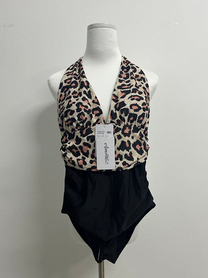 ABRUPTREE Leopard print swimsuit Women's V-Neck