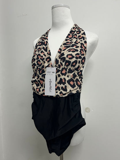 ABRUPTREE Leopard print swimsuit Women's V-Neck