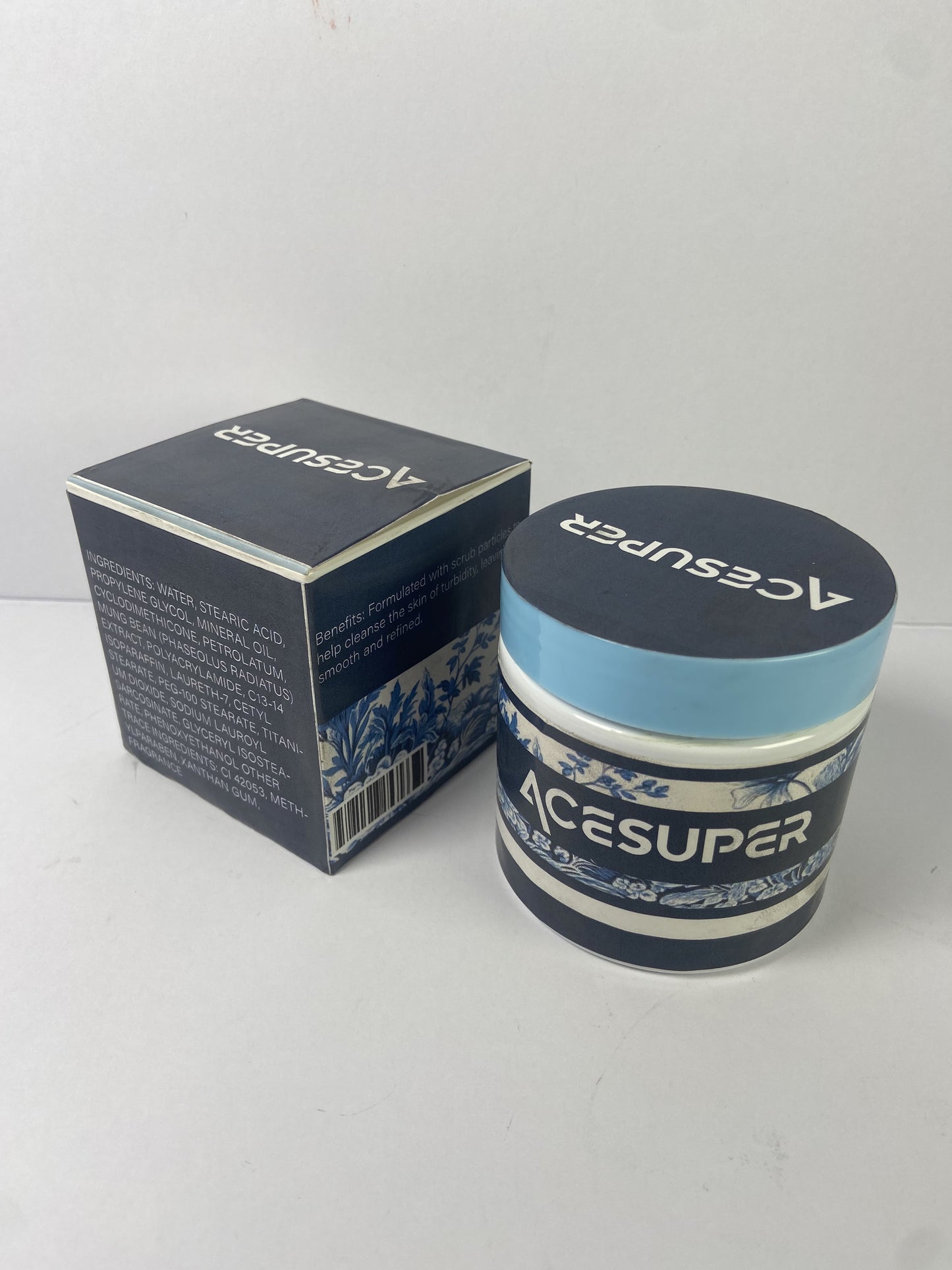 ACESUPER Face creams Natural Face Scrub with Walnut Shell,Manuka Honey,Aloe Vera,Orange Oil,Cehami Extract,Sunflower Oil help cleanse the skin of turbidity smooth and refined
