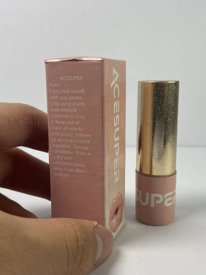 ACESUPER Lipstick Long Lasting Waterproof High Shine Diamond Creamy Shimmer Lipstick for Women Transfer Proof Full Coverage Sparkling Pink Lip Crayon Color Makeup