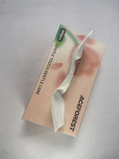 ACEFOREST Paper towels Facial Tissues 130 Per Box Size 7" X 6.9" 2 Ply, Great for Bathroom, Office, Store, School,Home, Kitchen, Or in Your Car & in Every Room