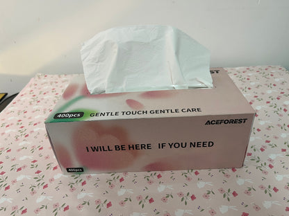 ACEFOREST Paper towels Facial Tissues 130 Per Box Size 7" X 6.9" 2 Ply, Great for Bathroom, Office, Store, School,Home, Kitchen, Or in Your Car & in Every Room
