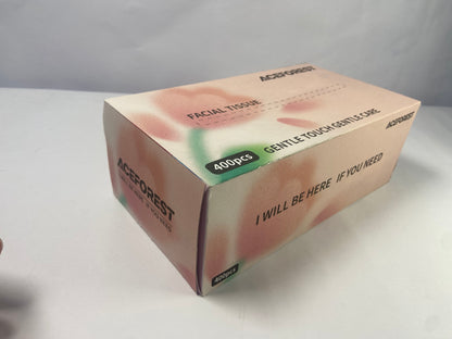 ACEFOREST Paper towels Facial Tissues 130 Per Box Size 7" X 6.9" 2 Ply, Great for Bathroom, Office, Store, School,Home, Kitchen, Or in Your Car & in Every Room