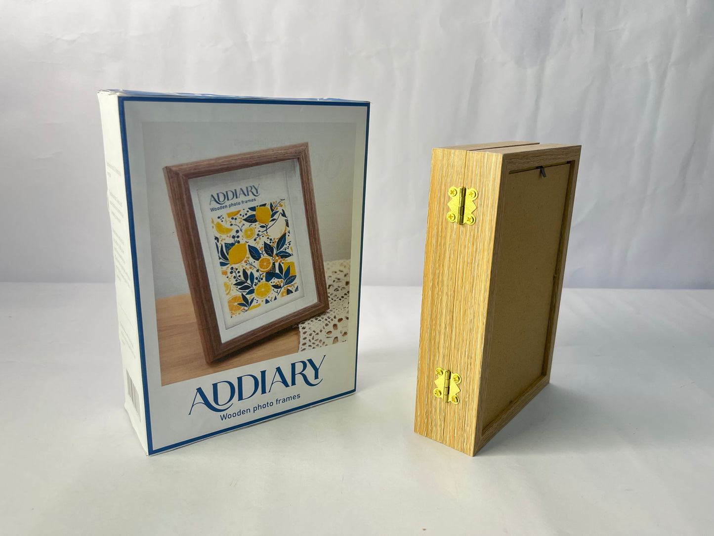 ADDIARY Picture frames 2Pcs Floating Frame, 7 x 5 Inch Natural Wood Pictures Frames for Pressed Flowers Standing Wall Hanging Picture Collection, Natural Wood
