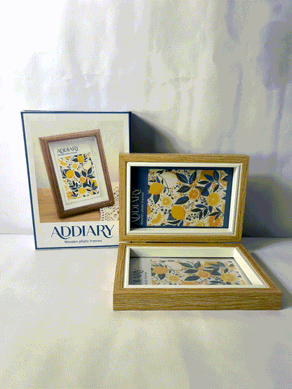 ADDIARY Picture frames 2Pcs Floating Frame, 7 x 5 Inch Natural Wood Pictures Frames for Pressed Flowers Standing Wall Hanging Picture Collection, Natural Wood