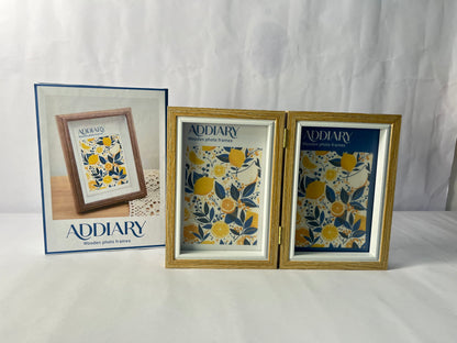 ADDIARY Picture frames 2Pcs Floating Frame, 7 x 5 Inch Natural Wood Pictures Frames for Pressed Flowers Standing Wall Hanging Picture Collection, Natural Wood