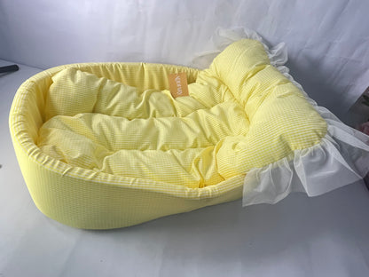 ADDIARY Pet furniture Cute Calming Pet Sofa with Washable, Anti-Slip & Water-Resistant Oxford Bottom