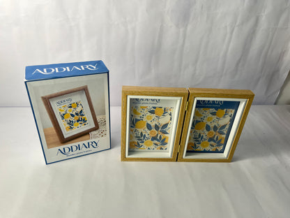 ADDIARY Picture frames 2Pcs Floating Frame, 7 x 5 Inch Natural Wood Pictures Frames for Pressed Flowers Standing Wall Hanging Picture Collection, Natural Wood