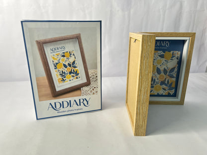 ADDIARY Picture frames 2Pcs Floating Frame, 7 x 5 Inch Natural Wood Pictures Frames for Pressed Flowers Standing Wall Hanging Picture Collection, Natural Wood