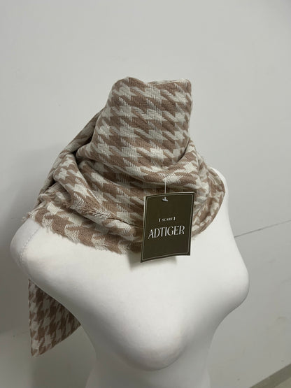 ADTIGER Houndstooth Scarfs Retro Fashion Textured Item for Autumn & Winter Outfits