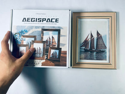 AEGISPACE Picture Frame, 16" x 20" matted to 8" x 10", Gold