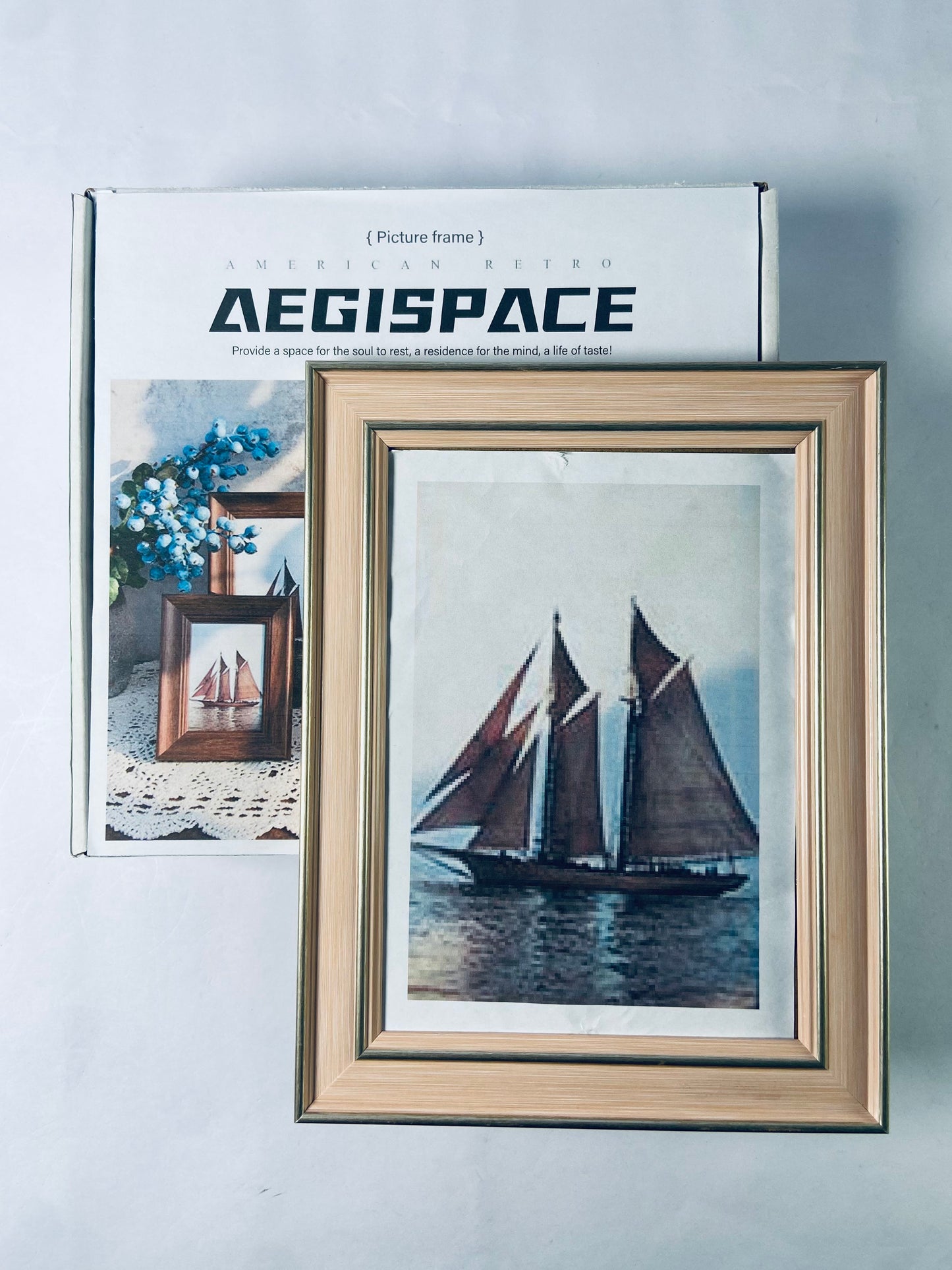 AEGISPACE Picture Frame, 16" x 20" matted to 8" x 10", Gold