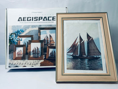 AEGISPACE Picture Frame, 16" x 20" matted to 8" x 10", Gold