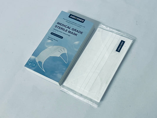  AGECIPHER Disposable Face Mask, 8 PCS White Masks, 3 Ply Protection Face Masks