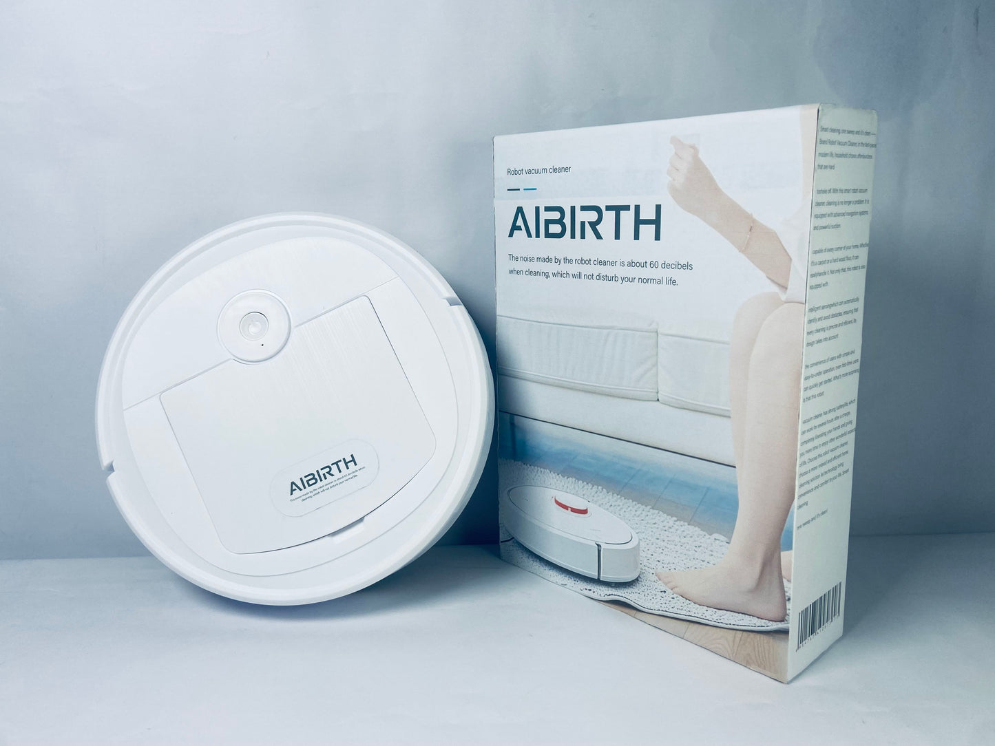 AIBIRTH Electric Cordless Sweepers Vacuum Cleaner,Strong Suction,Slim,Low Noise,Automatic Self-Charging