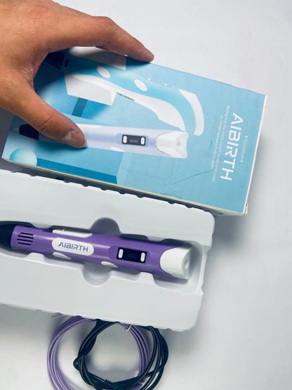 AIBIRTH 3D Printing Pen with Display - Includes 3D Pen, 1 Starter Colors of PLA Filament and Power Cable