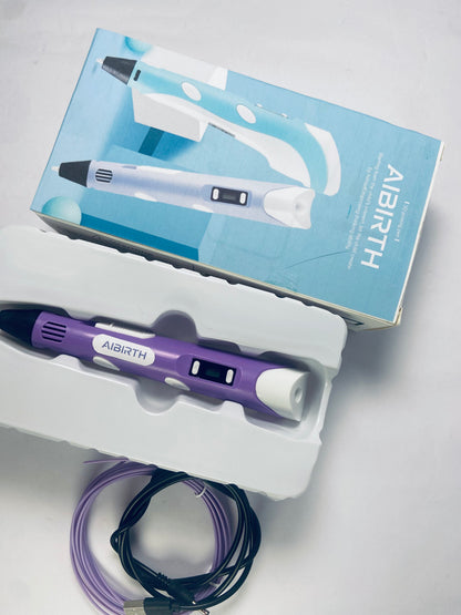 AIBIRTH 3D Printing Pen with Display - Includes 3D Pen, 1 Starter Colors of PLA Filament and Power Cable