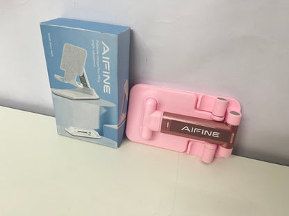 AIFINE Foldable Adjustable Phone Stand, Portable & Stable Desktop Holder for Mobile Phone, Tablet, Ideal for Video Watching, Live Streaming, Online Course