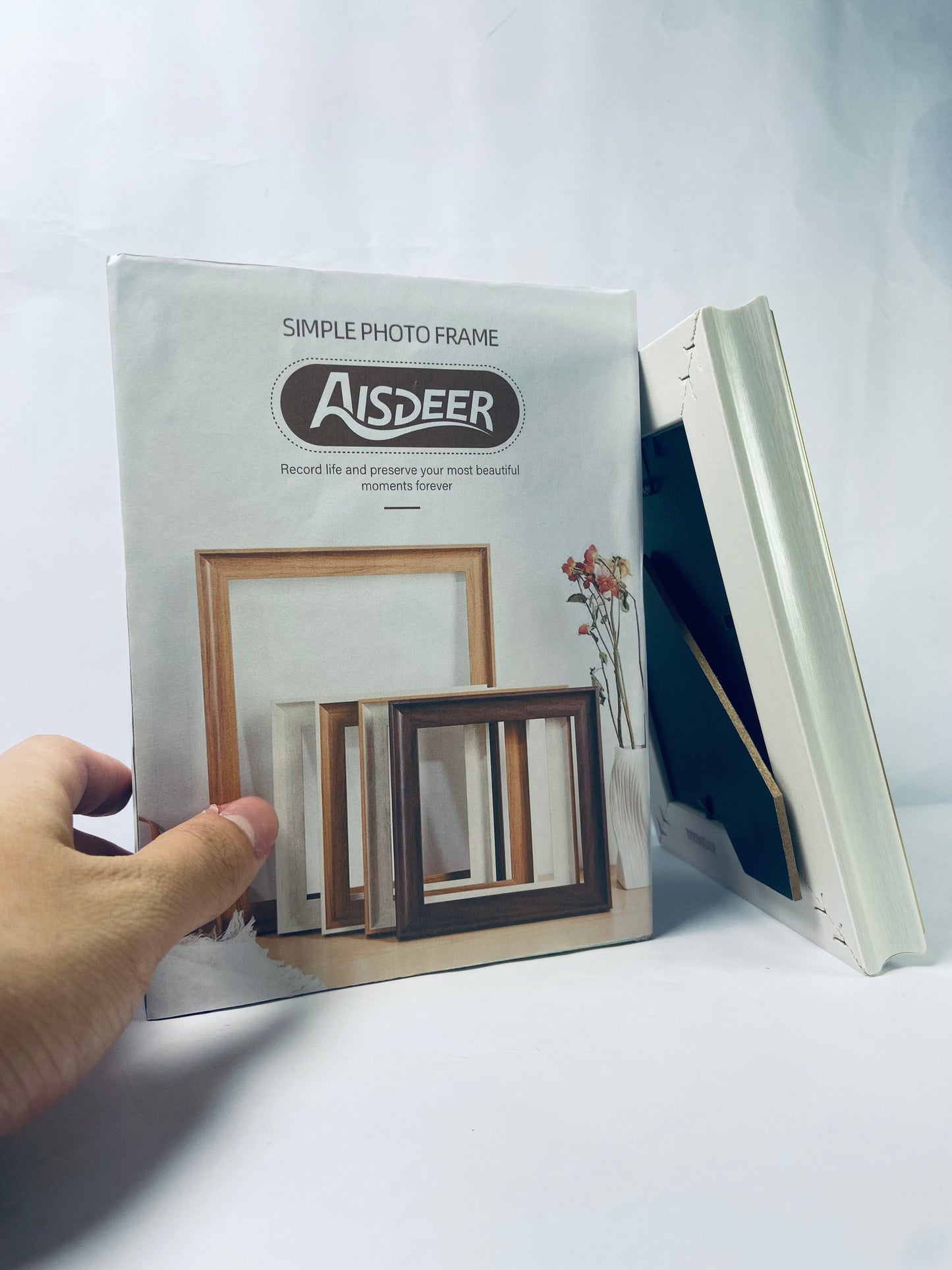 AISDEER Farmhouse Rustic Picture Frame Sets Distressed Farmhouse Plastic Frame with HD plastic cover for Wall Mount or Tabletop Display