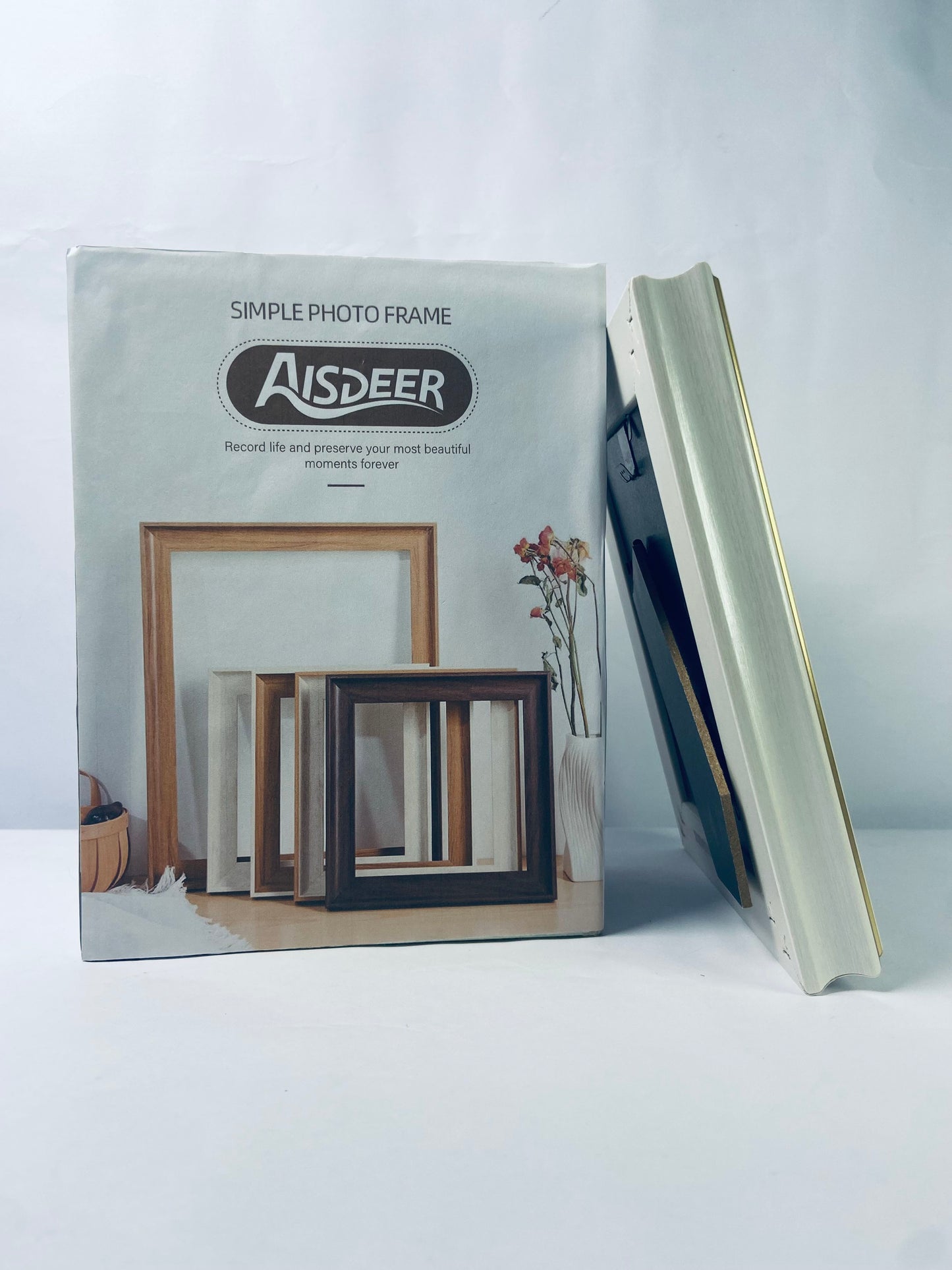 AISDEER Farmhouse Rustic Picture Frame Sets Distressed Farmhouse Plastic Frame with HD plastic cover for Wall Mount or Tabletop Display