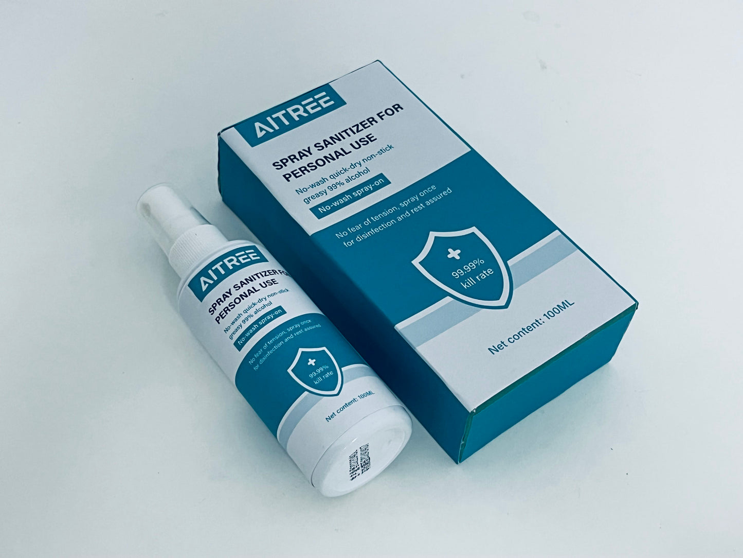 AITREE Spray Sanitizer for Personal Use (99% Alcohol, No-Wash)