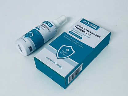 AITREE Spray Sanitizer for Personal Use (99% Alcohol, No-Wash)