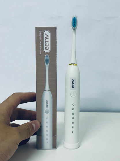 ALLBB White Electrical toothbrushes- Multi-Cleaning Mode Sonic Brush with IPX7 Waterproof & Smart Reminder
