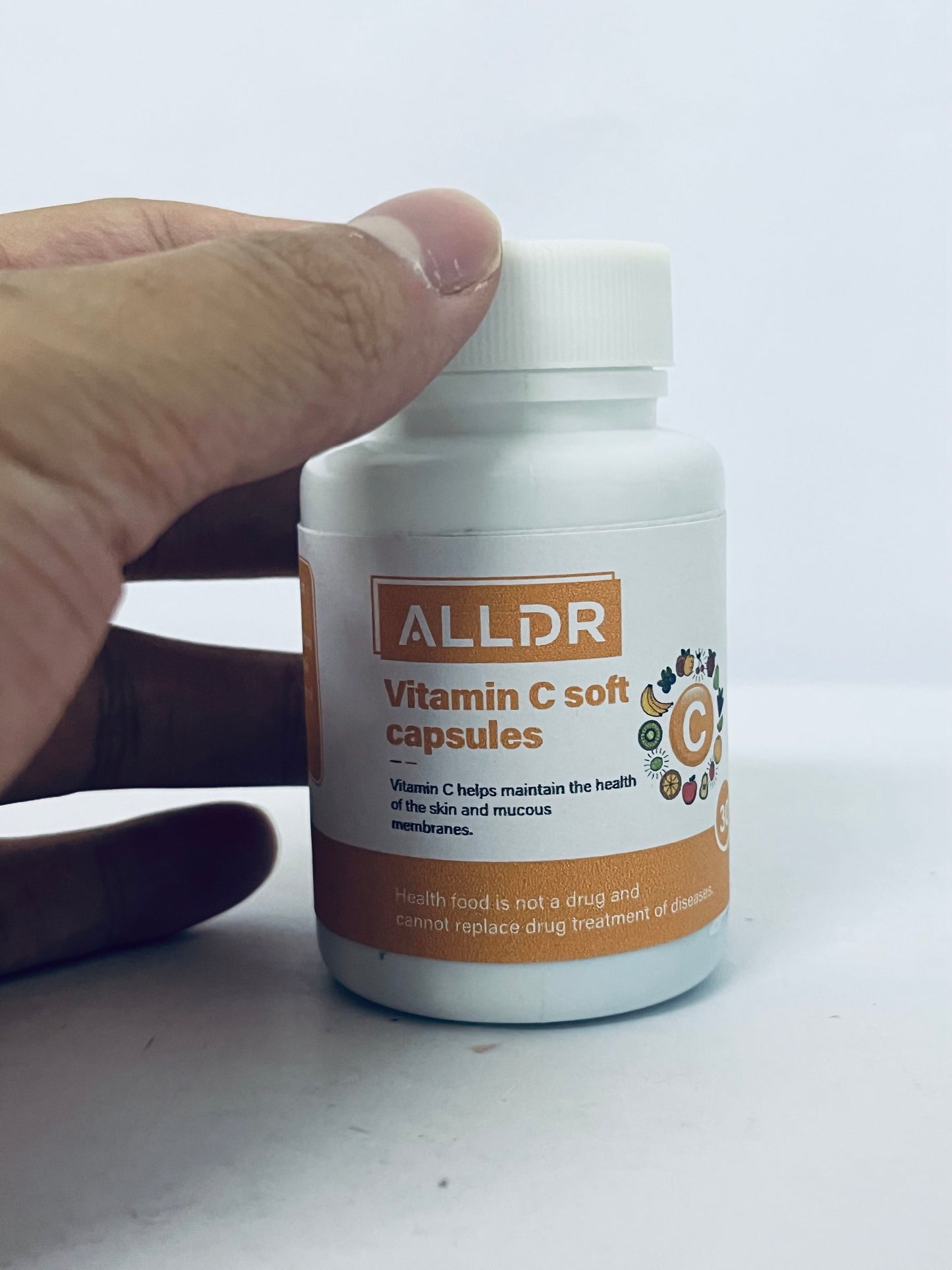 ALLDR Vitamin C Soft Capsules, 30 Counts, Support Skin & Mucous Membranes Health, High-Efficiency VC Supplement, Antioxidant, Immune Boost
