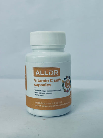 ALLDR Vitamin C Soft Capsules, 30 Counts, Support Skin & Mucous Membranes Health, High-Efficiency VC Supplement, Antioxidant, Immune Boost