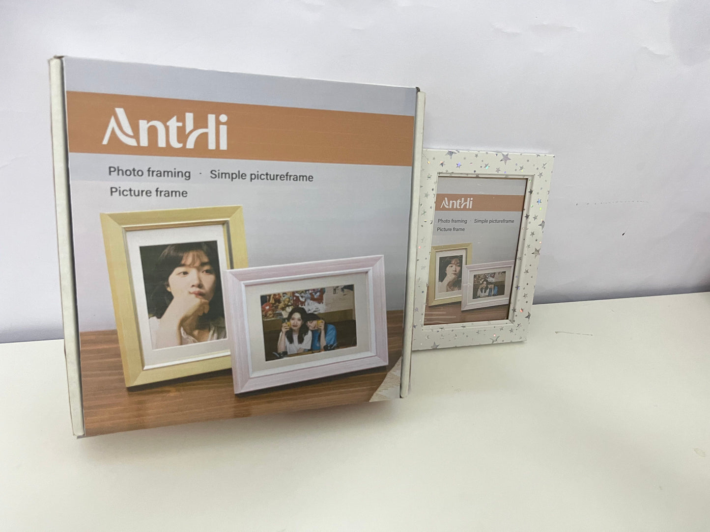 AntHi Star-Decorated Simple Picture Frame, Multi-Scenario Application, Home & Office Photo Ornament, Ideal Gift Choice