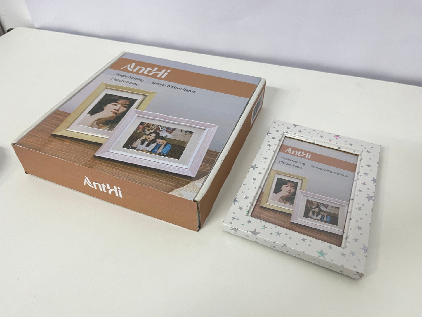 AntHi Star-Decorated Simple Picture Frame, Multi-Scenario Application, Home & Office Photo Ornament, Ideal Gift Choice