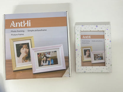 AntHi Star-Decorated Simple Picture Frame, Multi-Scenario Application, Home & Office Photo Ornament, Ideal Gift Choice