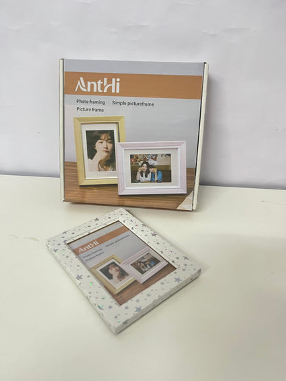 AntHi Star-Decorated Simple Picture Frame, Multi-Scenario Application, Home & Office Photo Ornament, Ideal Gift Choice