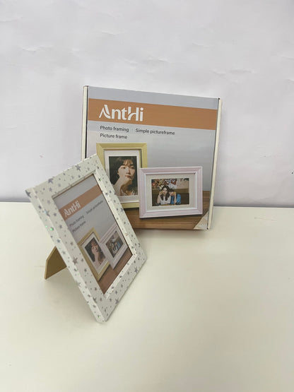 AntHi Star-Decorated Simple Picture Frame, Multi-Scenario Application, Home & Office Photo Ornament, Ideal Gift Choice
