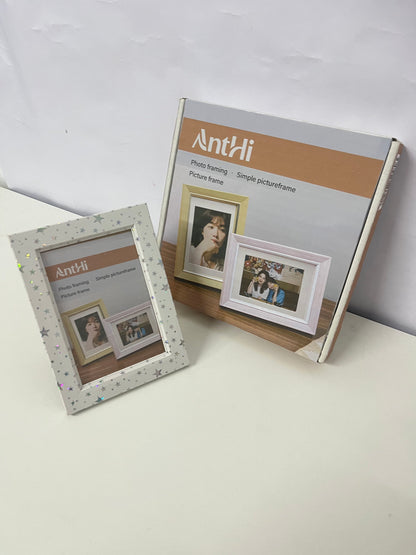 AntHi Star-Decorated Simple Picture Frame, Multi-Scenario Application, Home & Office Photo Ornament, Ideal Gift Choice