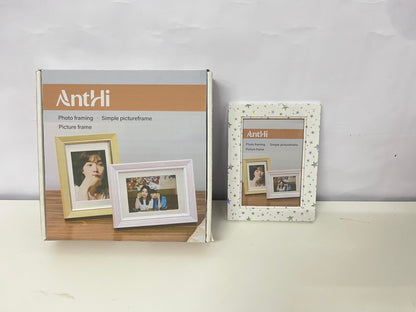 AntHi Star-Decorated Simple Picture Frame, Multi-Scenario Application, Home & Office Photo Ornament, Ideal Gift Choice