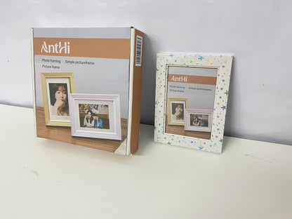 AntHi Star-Decorated Simple Picture Frame, Multi-Scenario Application, Home & Office Photo Ornament, Ideal Gift Choice