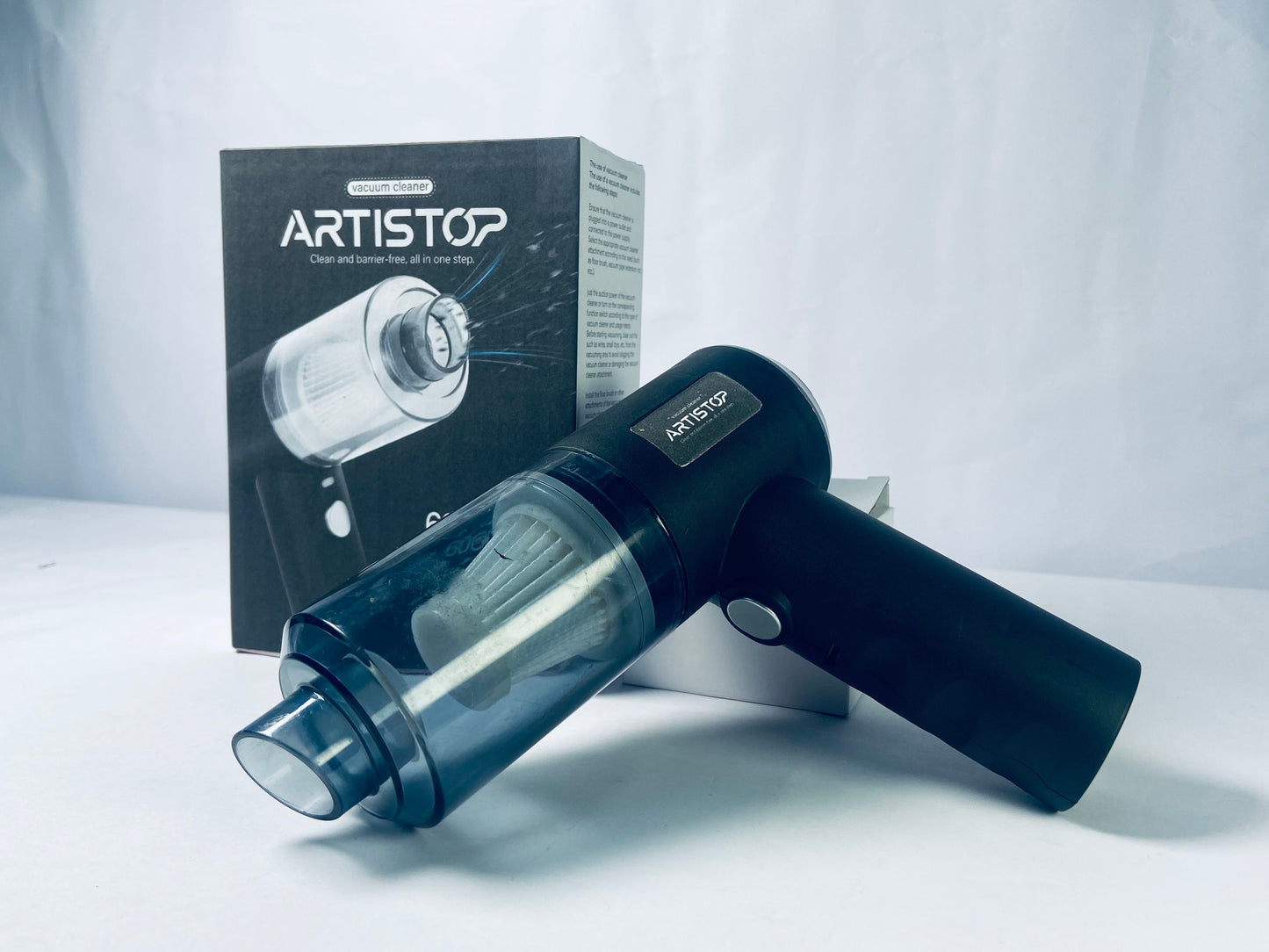 ARTISTOP Handheld Vacuum Cleaner, 6000Pa Vacuum Cleaner and Air Duster, 120W High Power Hand Held Vacuum with LED Light and Multi-Nozzles for Car, Home, Office, Pet