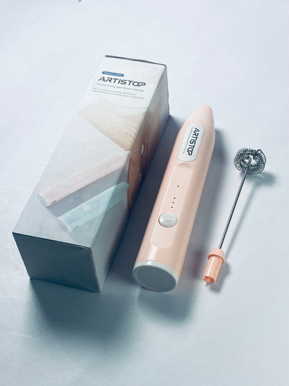 ARTISTOP Mini Mixer Handheld,Cordless Electric Beater Whisk for Egg, Milk, Coffee and Baby Food,Strong Three Speed Adjustable (Pink)
