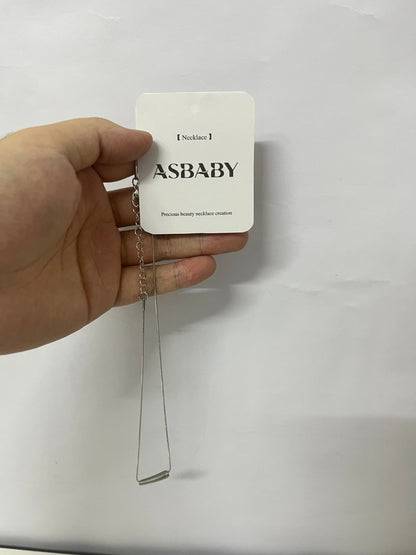 ASBABY Minimalist Silver Tube Necklace: Interpreting Minimalist Aesthetics with Exquisite Craftsmanship, Adding a High-End Highlight to Your Neck